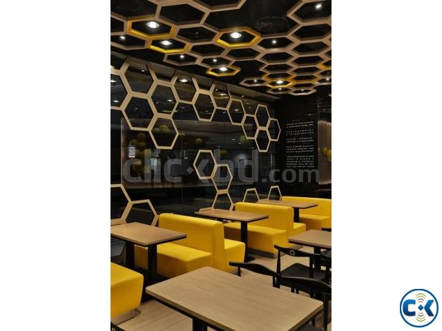 Restaurant cafe interior design large image 0