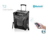 F D T2 Bluetooth 4.2 FM Crystal Sound Trolley Speaker