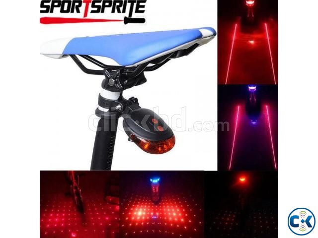 2 Laser 5 LED Bike Rear Tail Lamp Cycling Bicycle Safety large image 0