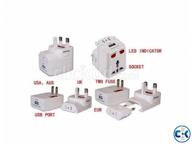Universel Travel Adapter with USB HUB large image 0