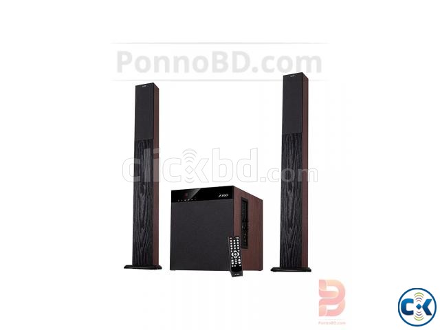 F D T400X Full Wooden 2.1 Tower Speakers large image 0