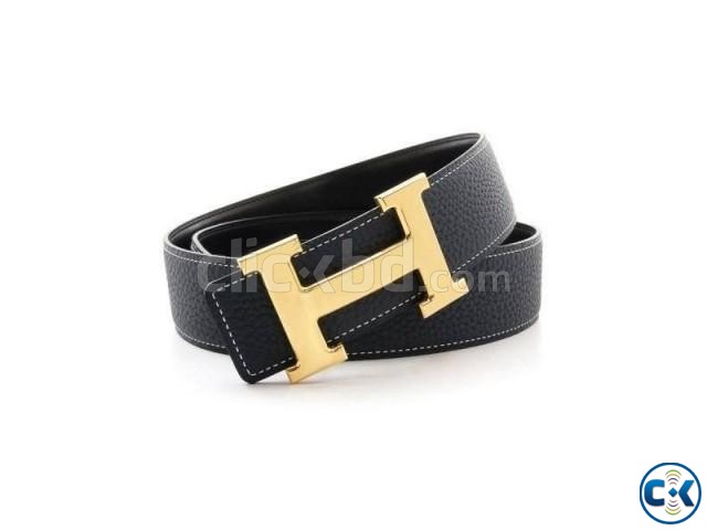 Hermes belt Black Leather Belt for Men copy large image 0