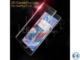 Premium 3D Curved Full Transparent Glass For Oneplus 3T