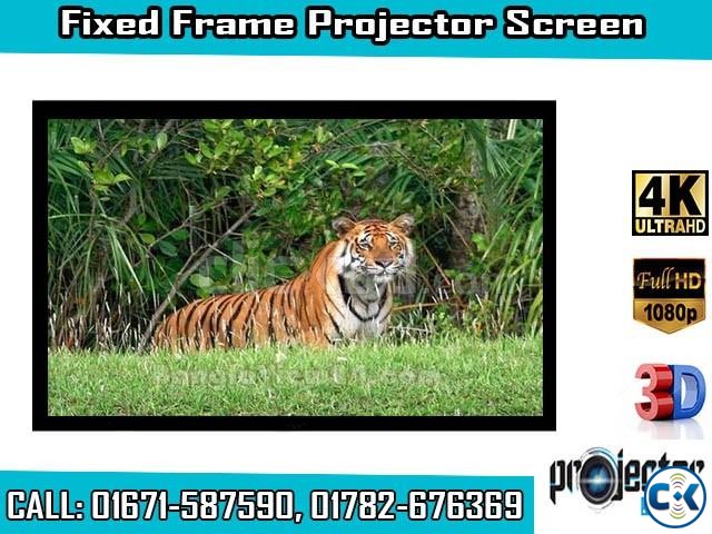 151-inch 16 9 4K Home Theater Fixed Frame Projector Screen large image 0