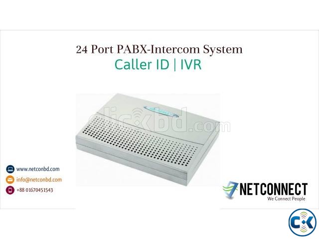 24 Port Caller ID Intercom System for Office Apartment large image 0