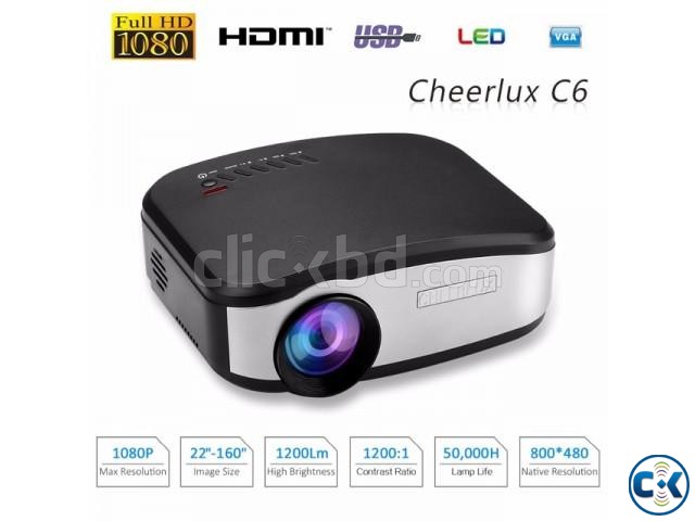 CHEERLUX C6 Projector Portable LED large image 0
