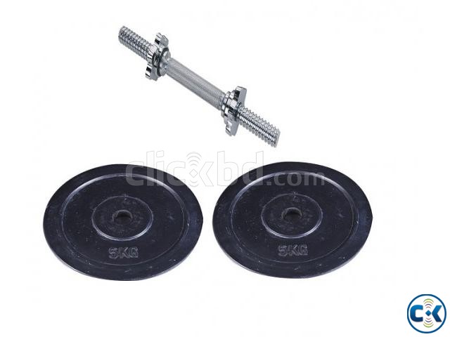Dumbbell Plate 10Kg With Stick large image 0