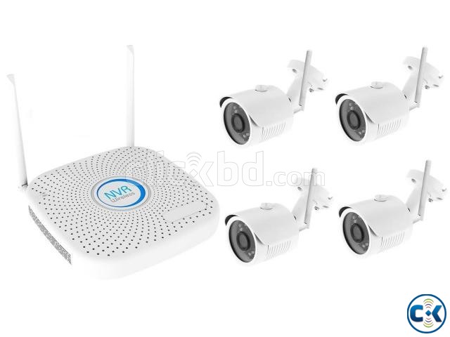 4 Channel wi-fi NVR KIT with 4 wifi cameras large image 0