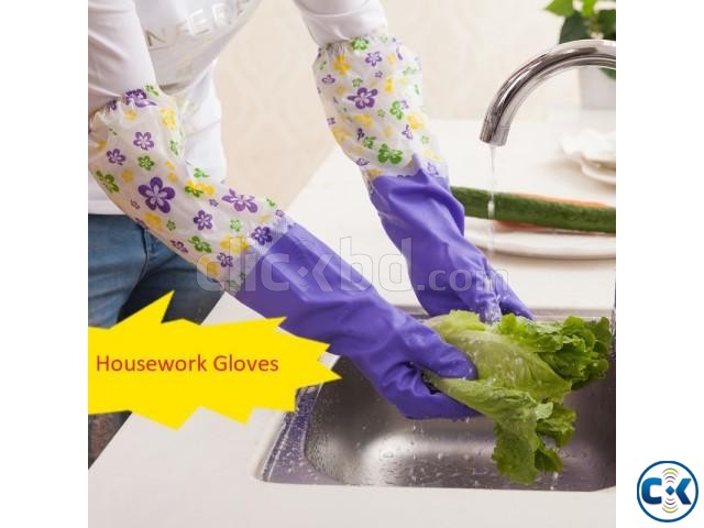 Extra Long Waterproof Housework Gloves Anti Slip large image 0