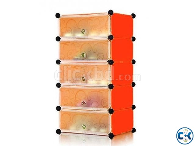 5 layers Drawer Type Plastic Storage Cabinet Wardrobe large image 0