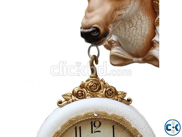 Deer Shape Double Sided Clock wall decorative large image 0