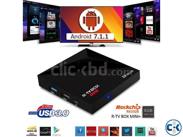 R-TV BOX Android 7.1 USB 3.0 4K Media player large image 0
