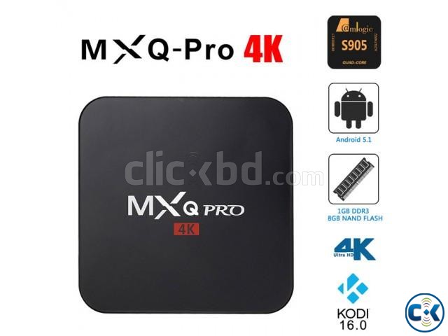MXQ Pro 4K Quad Core 1GB 8GB Android TV Box large image 0