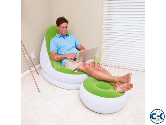 2 in 1 inflatable Air Bed Chair Cum Sofa Free Pumper large image 0