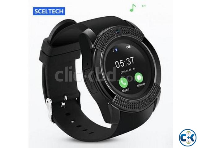 V8 Smart Watch Clock With Sim TF Card Slot Bluetooth Smartwa large image 0