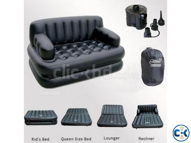 5 in 1 Air-O-Space Air Bed Cum Sofa Free Pumper New Version large image 0