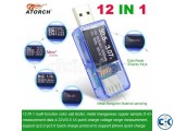 Atorch 12 in 1 Usb Colour Display Voltage Meter Battery Mah