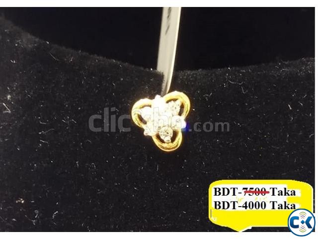 Diamond With Gold nose pin 40 off large image 0