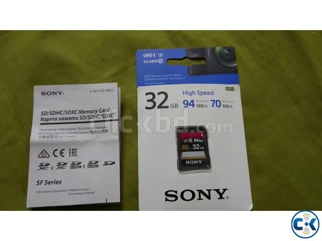 Sony High Speed Card Original 32 GB SD For Sony Cameras large image 0