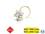 DIAMOND WITH GOLD NOSE PIN 40 OFF