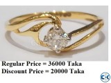Diamond with Gold Ring 40 OFF