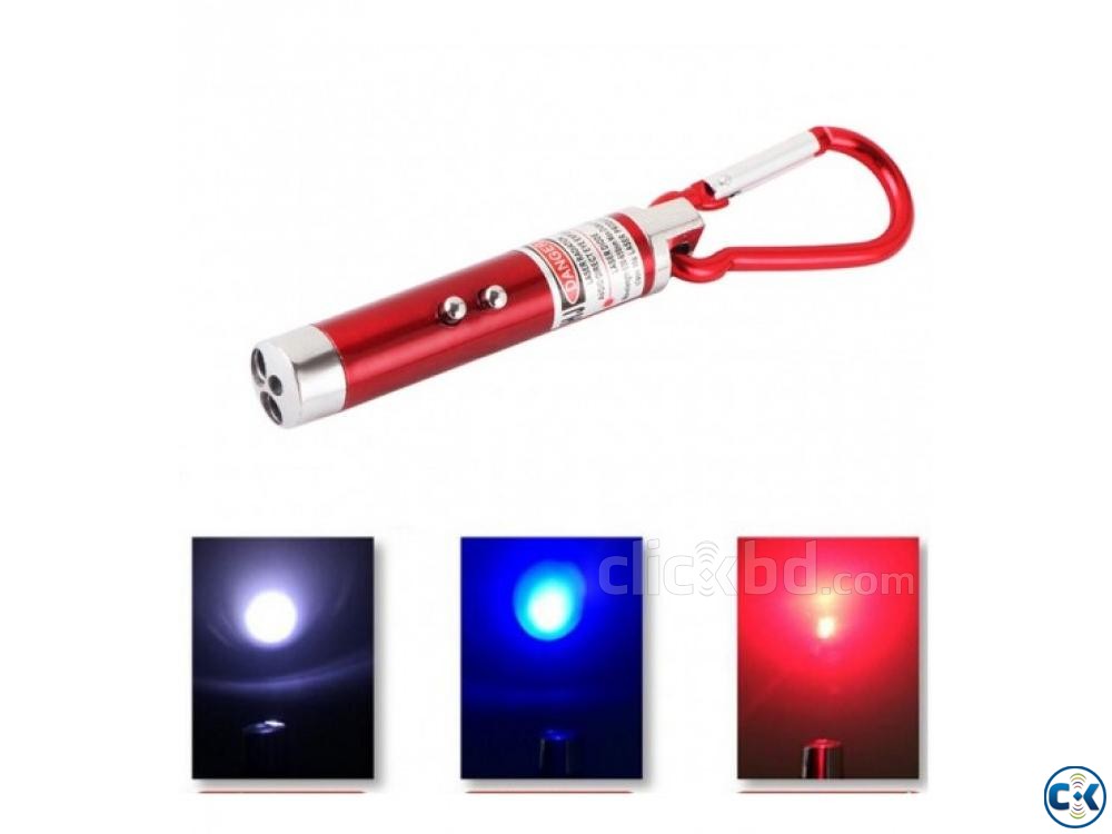 3 in 1 Laser Pointer With Torch Light large image 0