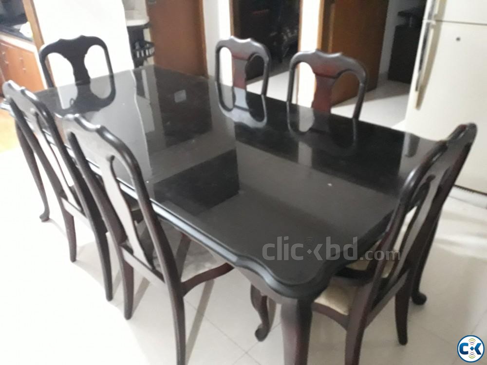 Used Dinning Table includes 8 Chairs large image 0