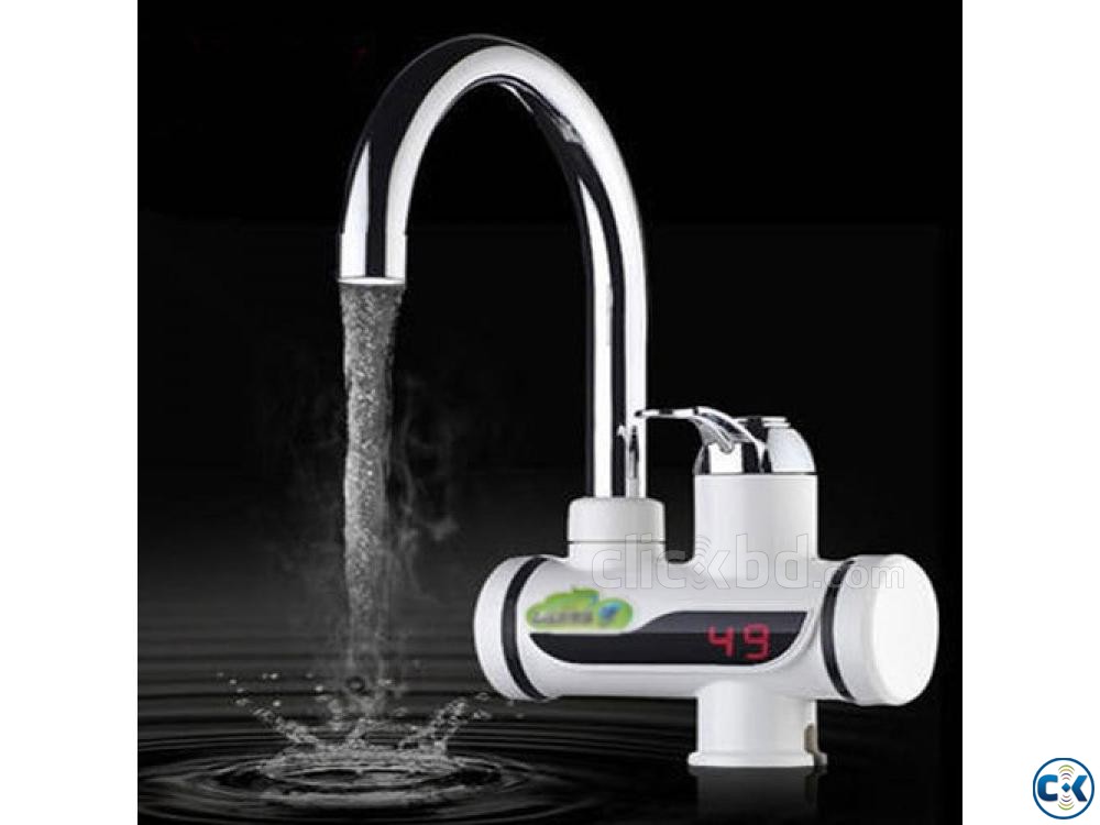Instant Hot Water Tap Digital Display Wall Mount large image 0