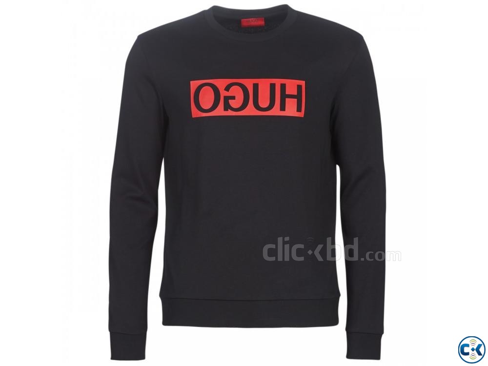 Original Hugo Boss Regular-fit sweatshirt with reverse-logo large image 0
