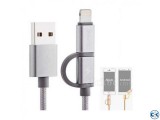Awei 2 In 1 Android & IPhone Data Cable