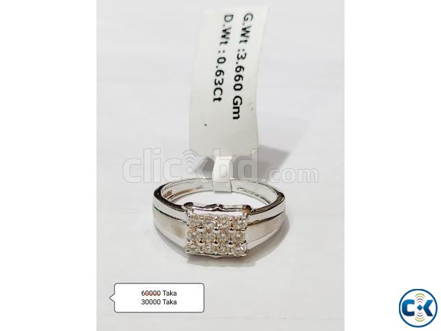 Diamond with white Gold Ring 50 OFF large image 0