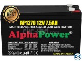 AlphaPower VRLA AGM Battery 12V 7.5Ah 20HR for UPS Others