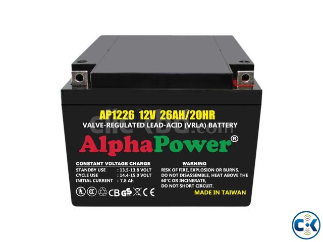 AlphaPower Battery 12V 26Ah 20HR for UPS Others Taiwan large image 0