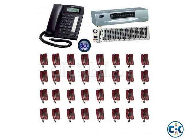 Intercom System 40 Line 40 Pes Telephone Set Full Package. large image 0