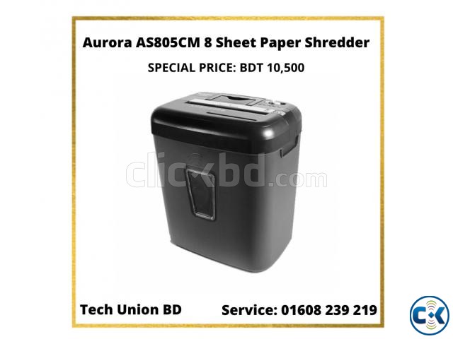 Aurora AS805CM 8 Sheet Paper Shredder large image 0