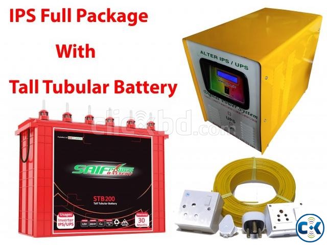 ALTER 2KVA IPS-200AH Tall Tubular 2ps Battery Full Package large image 0