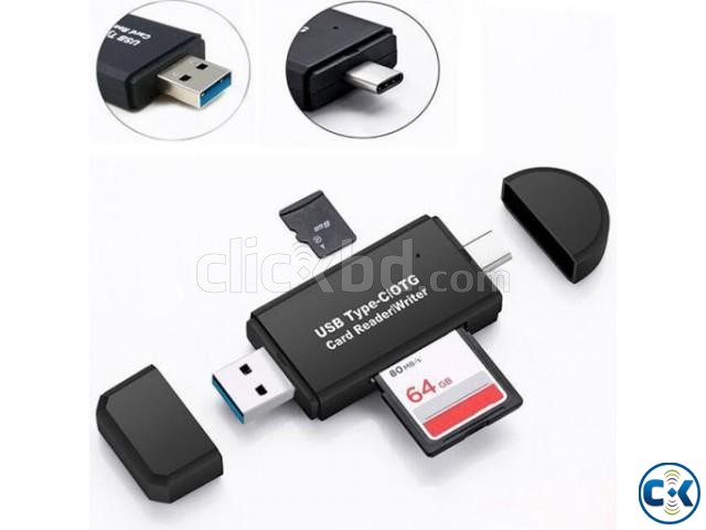 2 in 1 SD Card Reader USB 3.0 OTG Micro USB Type C Card Read large image 0