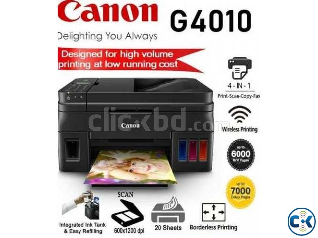 Canon Pixma G4010 All in One Wireless Ink Tank Printer large image 0