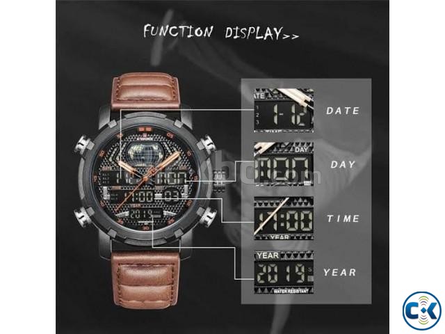Naviforce NF9160 Men s Genuine Leather Watch large image 0