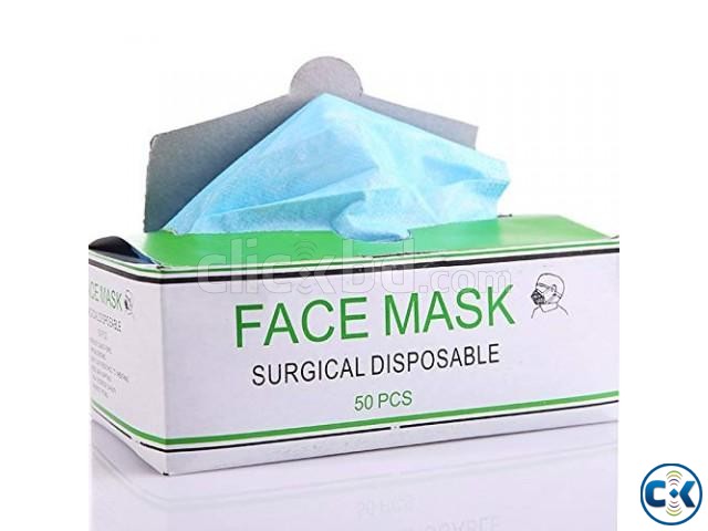 Surgical Disposable Protective Face Masks- 3-Ply 50 pcs box large image 0