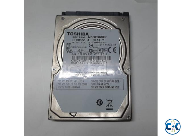 Toshiba 500GB Laptop Hard Disk large image 0