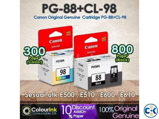 Canon original genuine PG-88 CL-98 black color ink cartridge large image 4