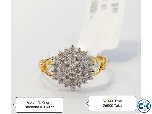 Diamond with gold Ring 50 off large image 0