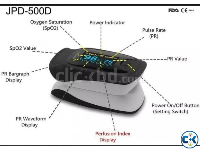Fingertip pulse oximeter JPD-500D large image 0