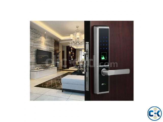 Electronic Door Lock Fingerprint Handle Door Lock for Home large image 1