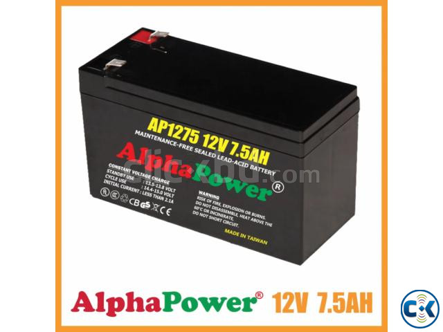 AlphaPower 12v 7.5Ah Ups Battery large image 1
