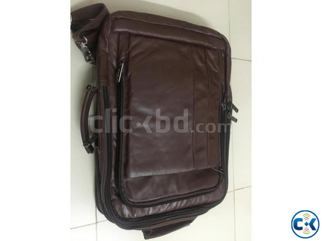 100 pure leather travel bag large image 1
