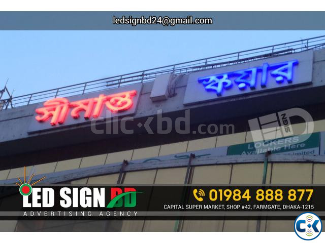 LED Sign Acrylic Letter p10 Moving Display Board with Neon large image 2