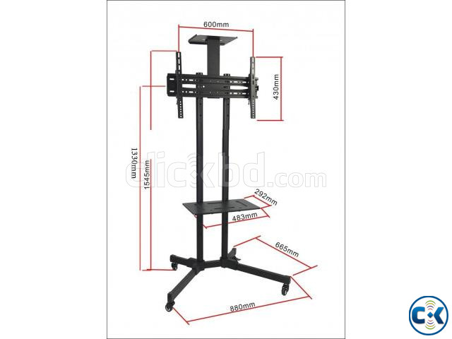 Floor Stand with Wheel AVR D910B 32-65 Inch TV Stand large image 2