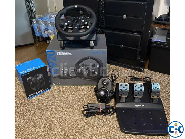 Logitech g920 racing wheel for xbox one ps4 5 PC large image 0